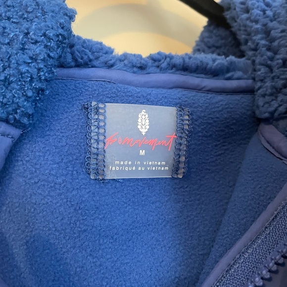 Blue Fleece Pullover with Hood - Picture 3 of 5